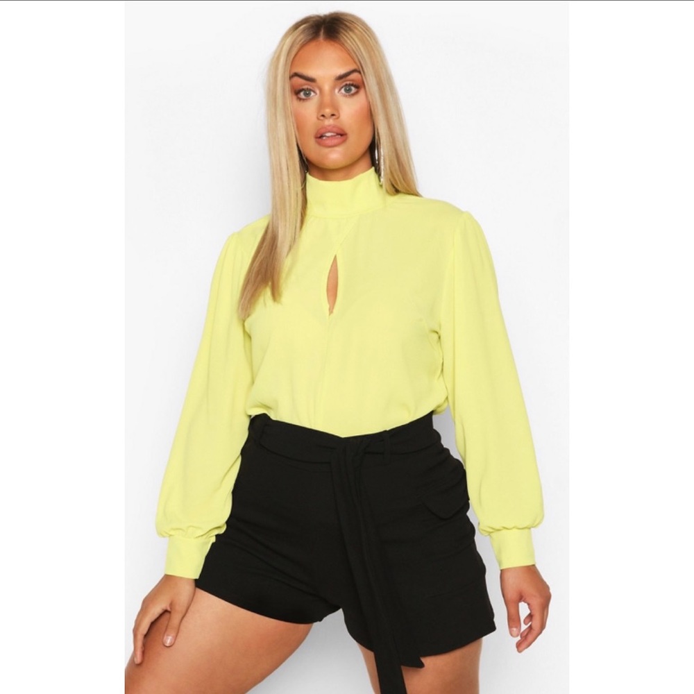 Boohoo Choker Plunge Top (Sz.14) NWOT